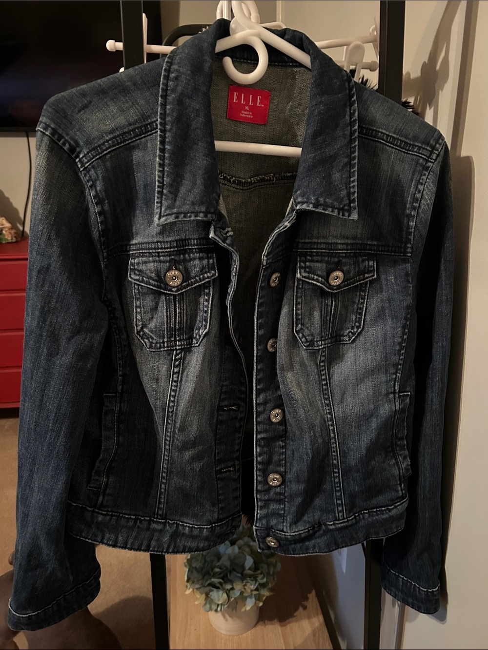 ELLE Dark Wash Jean Jacket in Indigo